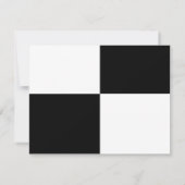 Elegant zwart en wit, modern, eenvoudig huwelijk RSVP kaartje (Achterkant)