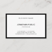 Elegant zwart en wit, modern visitekaartje (Achterkant)
