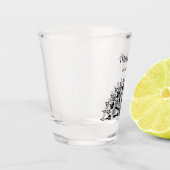 Elegant Zwart en Wit Shot Glas (Links)