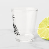 Elegant Zwart en Wit Shot Glas (Rechts)