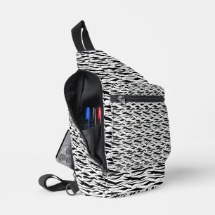Elegant Zwart en Wit Sling Bag