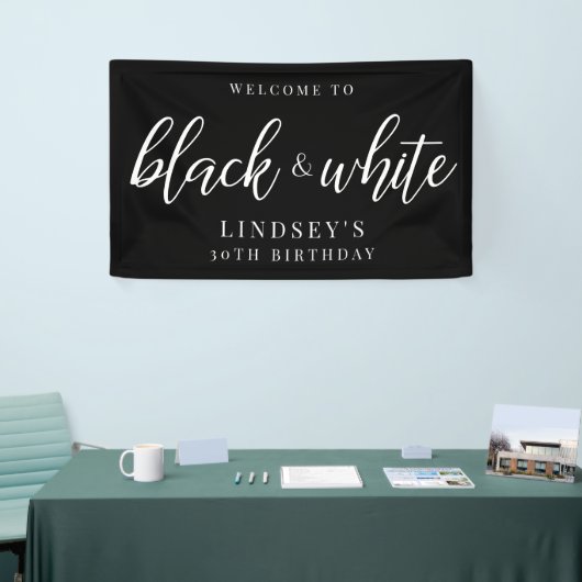 Elegant, zwart en wit spandoek (Beurs)