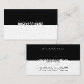 Elegant zwart en wit, stijlvol, modern, luxe papie visitekaartje (Voorkant / Achterkant)