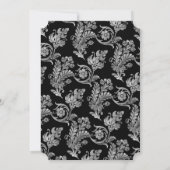 Elegant Zwart en Zilver  90ste Verjaardag Kaart (Achterkant)