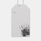 Elegant zwart en zilver gepersonaliseerde Kerstmis Cadeaulabel (Achterkant)