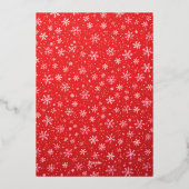 Elegant zwart en zilver script feestelijke kerst folie feestdagenkaart (Achterkant)