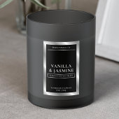 Elegant zwart en zilver verpakking wax smelt label voedselcontainer etiket