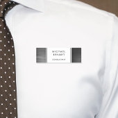 Elegant zwart geborsteld metallisch bedrijf naamplaatje