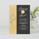 Elegant zwart gejuich voor 50 jaar verjaardagsfees kaart (Staand voorkant)