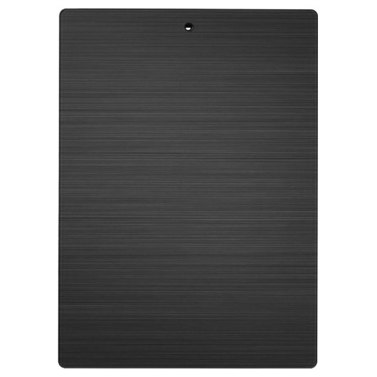 Elegant zwart geperforeerd metaal gepersonaliseerd klembord (Achterkant)