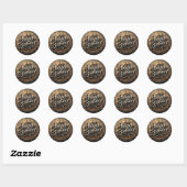 Elegant Zwart Glitter Verjaardag sticker (Vel)