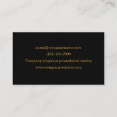 Elegant Zwart | Gold Leaf Folie Logo Visitekaartje (Achterkant)