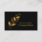 Elegant Zwart | Gold Leaf Folie Logo Visitekaartje (Voorkant)