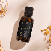 Elegant Zwart & Goud 1 OZ Olie Dropper Flessenetik Etiket