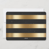 Elegant Zwart Goud 3 Foto Vrolijk Kerstfeest Kaart (Achterkant)