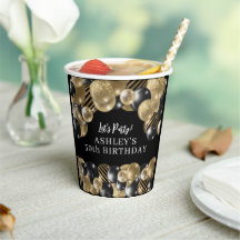 Elegant Zwart Goud 50e Verjaardag