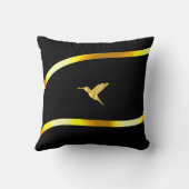 Elegant Zwart & Goud 5e bruiloft Jubileum Gift Kussen (Achterkant)