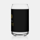Elegant Zwart & Goud 60e Verjaardag Cocktail Party Blikvorm Glas (Links)