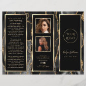 Elegant zwart goud agaat brochure (Voorkant)