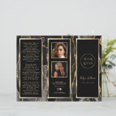 Elegant zwart goud agaat brochure (Staand voorkant)