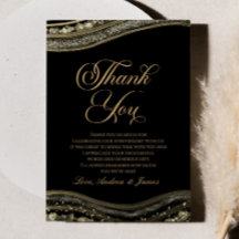 Elegant Zwart Goud Agaat Jubileumfeest