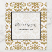 Elegant Zwart Goud Antiek Wijn Etiket (Enkel label)