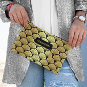 Elegant Zwart Goud Art Deco Patroon Gepersonalisee Etui