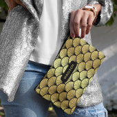 Elegant Zwart Goud Art Deco Patroon Gepersonalisee Etui