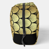 Elegant Zwart Goud Art Deco Patroon Gepersonalisee Toilettasje (Rechts)
