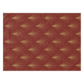 Elegant Zwart & Goud Art-Deco Patroon Tafelkleed (Voorkant (Horizontaal))