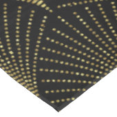 Elegant zwart & goud Art-Deco patroon Tafelkleed (Gekanteld)