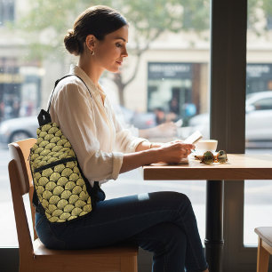 Elegant Zwart Goud Art Deco  Ventilatorpatroon Sling Bag