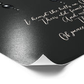 Elegant zwart goud balletjes luxe kerst gedicht foto afdruk (Hoek)