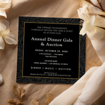 Elegant Zwart Goud Bedrijfsdiner
