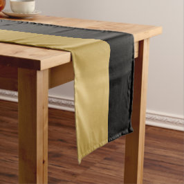 Elegant Zwart & Goud Boot Anker Modern Design File Korte Tafelloper