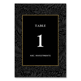Elegant Zwart Goud Botanisch Kaart