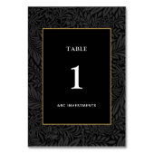 Elegant Zwart Goud Botanisch Kaart (Achterkant)