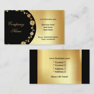 Elegant Zwart Goud Boutique Visitekaartje