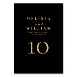 Elegant zwart goud bruid & bruidegom bruiloft kaart