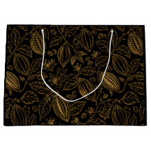 Elegant Zwart Goud Cacao Bloem Fruit Zakelijk 