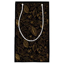 Elegant Zwart Goud Cacao Bloem Fruit Zakelijk 