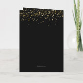 Elegant zwart goud confetti Aangepaste 100e verjaa Programma (Achterkant)