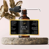 Elegant Zwart Goud Cosmetische Huidverzorging Fles Etiket