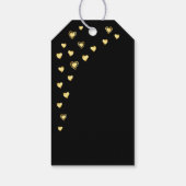 Elegant zwart goud dank u 50ste verjaardag gunst cadeaulabel (Achterkant)