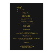 Elegant zwart & goud de nacht voor bruiloft