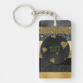 Elegant zwart & goud diamant ontwerp sleutelhanger (Voorkant)