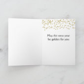 Elegant Zwart & Goud Diamant Patroon Feestdagen Kaart (Binnen)