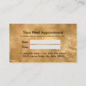 Elegant zwart goud faux glitter marmer monogram afsprakenkaartje (Achterkant)