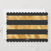 Elegant Zwart Goud Foto Merry Christmas Kaart (Achterkant)