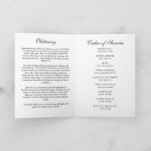 Elegant Zwart Goud Foto's Begrafenis Orde van Serv Programma (Binnen)